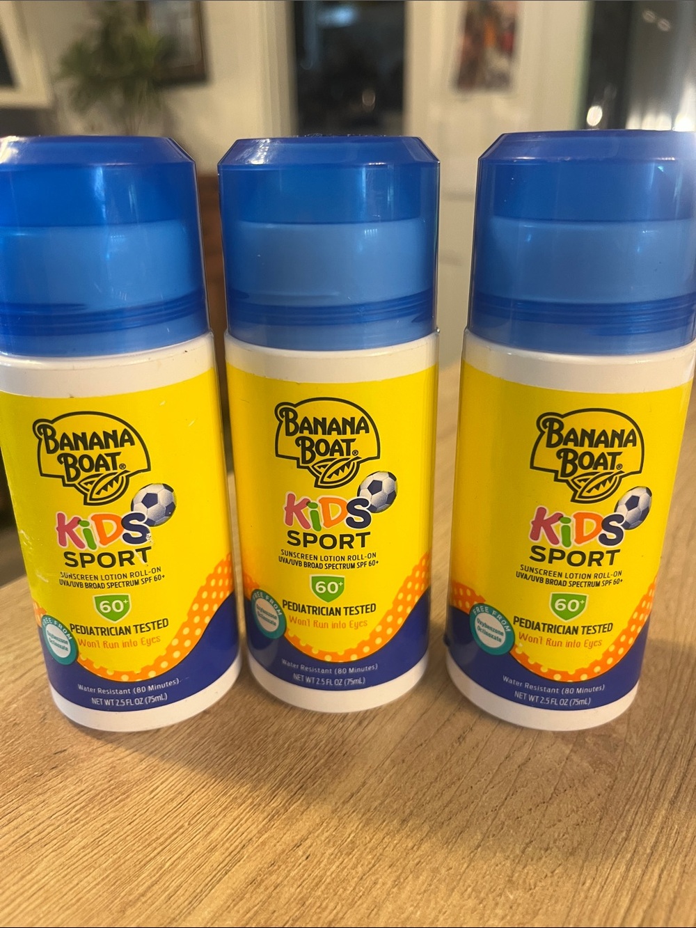 Bundle of 3 Banana Boat Kids Sunscreen Roll On - SPF 60+ - 2.5 fl oz